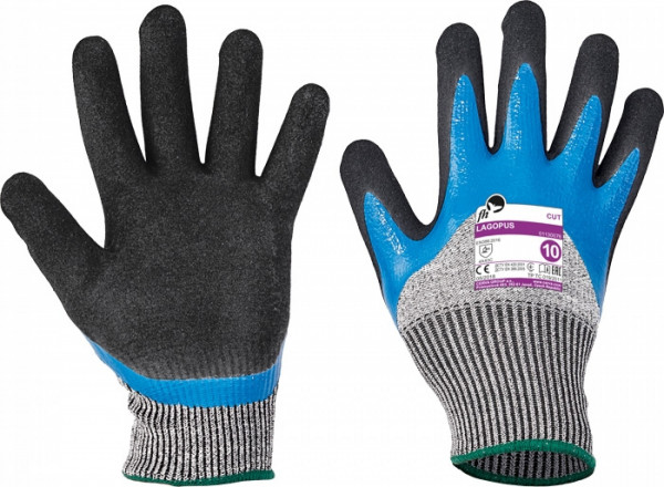 Рукавички покриті нітрилом